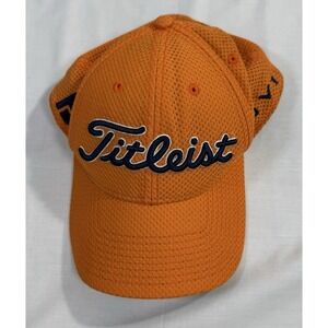 Titleist Mens Pro V1 FJ Mesh Hat Orange Size Small / Medium Golf Golfer Cap